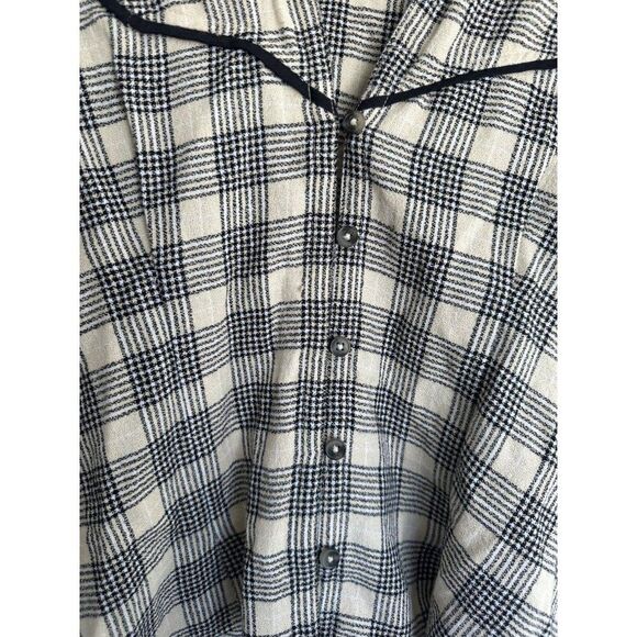 MOTHER The Lookin For Trouble Top Check It Plaid In Black M Rodeo Coastal Cowgir - Picture 7 of 12